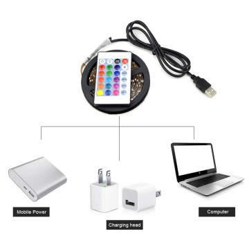 USB LED DC5V SMD3528 RGB LED Flexible LED 3 Tasten Mini Fernbedienung 50 CM 1 Mt 2 Mt 3 Mt 4 Mt 5 Mt TV Hintergrundbeleuchtung